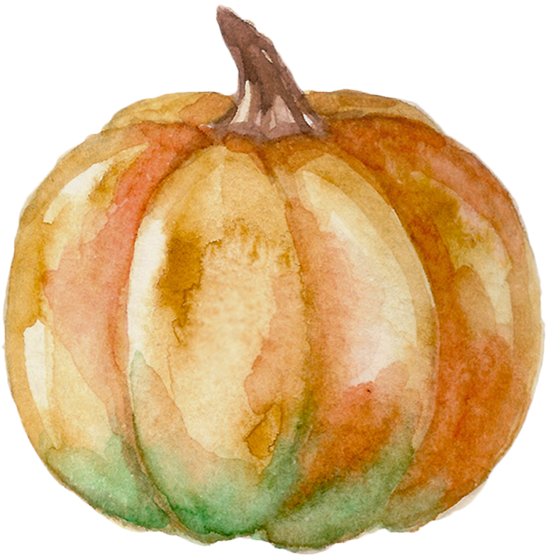 Watercolor Autumn Shape.